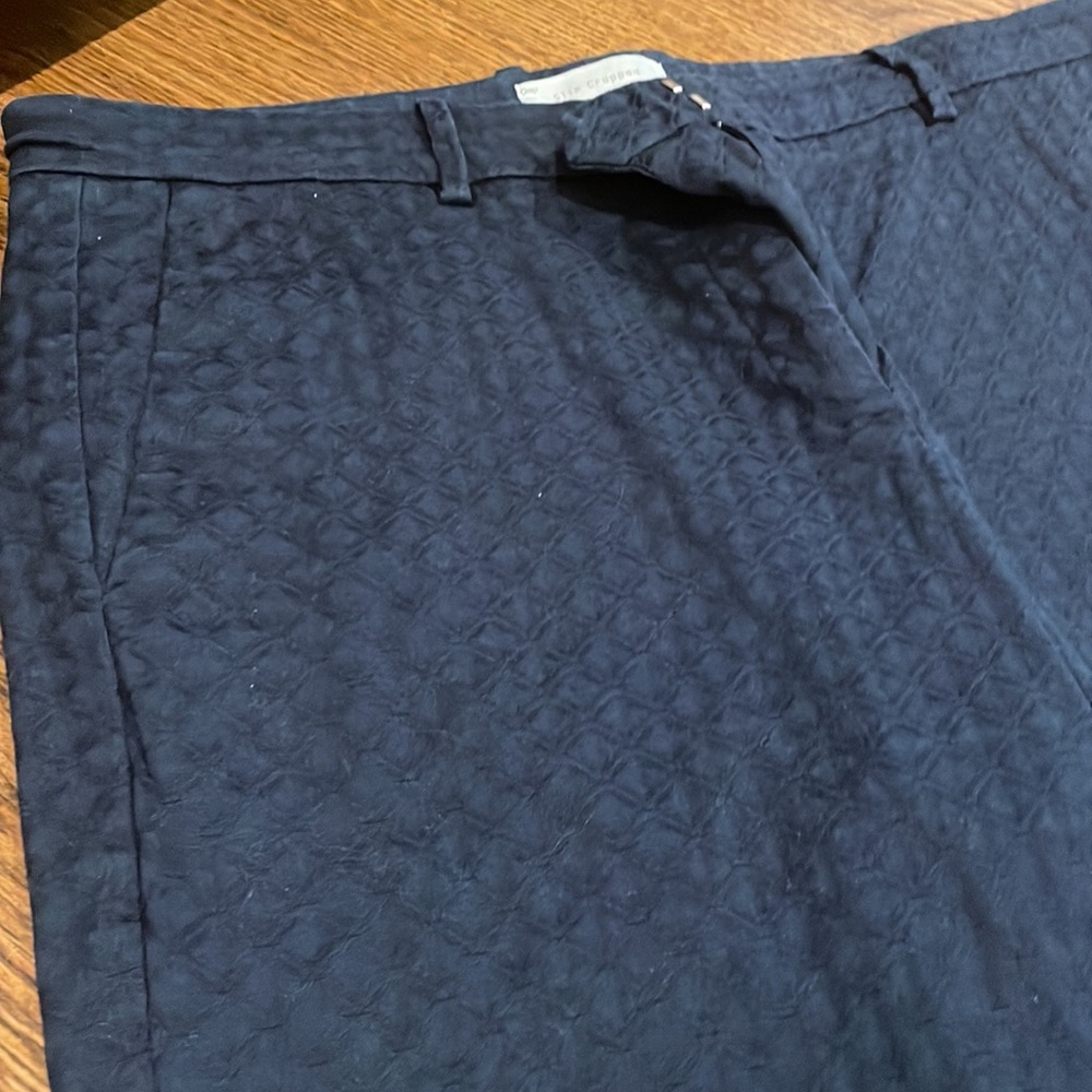 Euc Gap Slim Cropped Slacks With Pattern - image 2